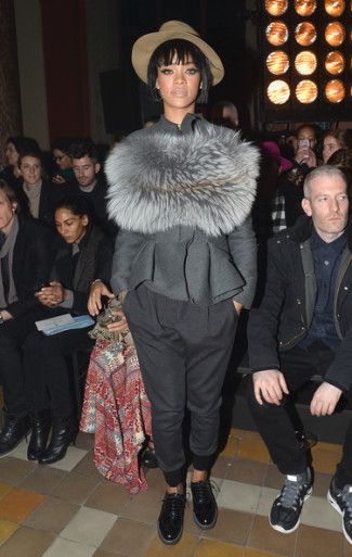 Rihanna asiste a la moda paris semana 2014 [fotos]